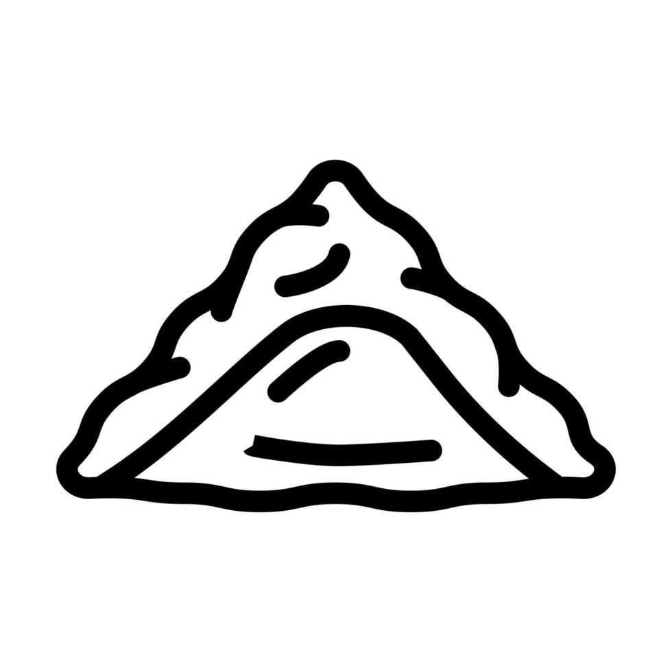 kreplach dumpling line icon vector illustration