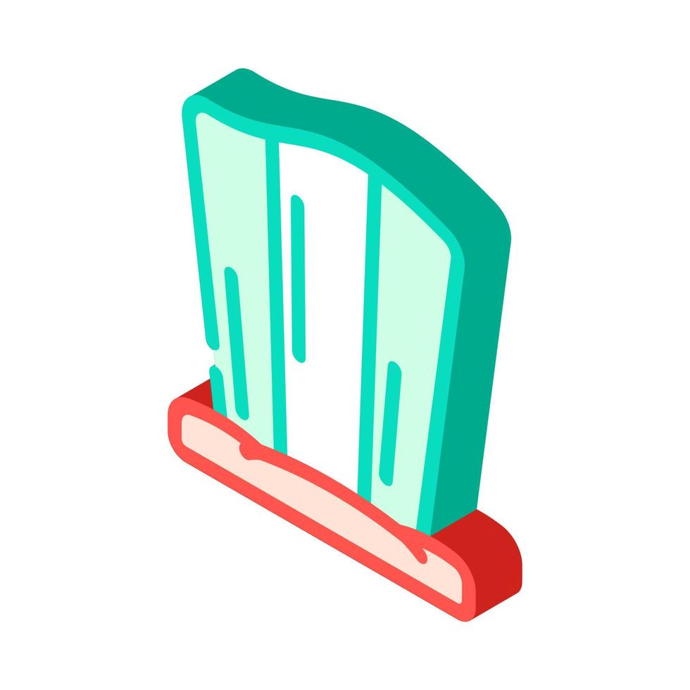 fan hat funny accessory isometric icon vector illustration
