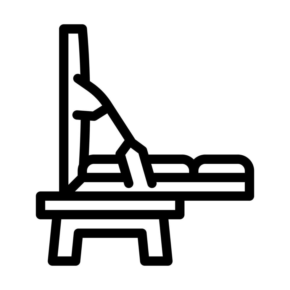 silla portátil línea icono vector ilustración