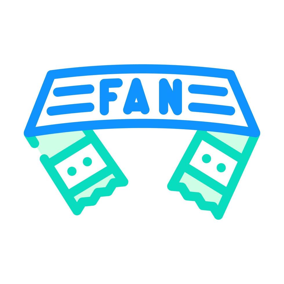 scarf fan accessory color icon vector illustration