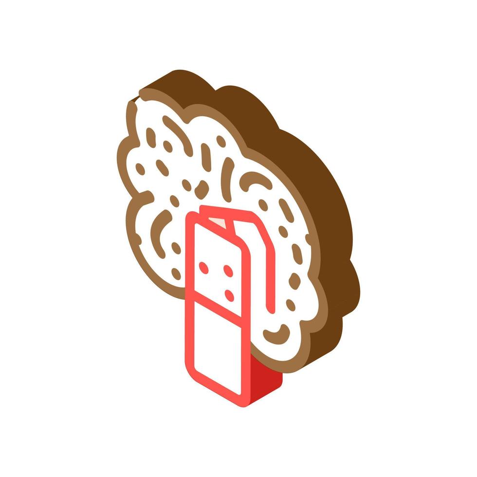 smoke bomb isometric icon vector illustration