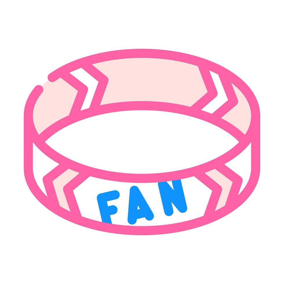 bracelet fan color icon vector illustration