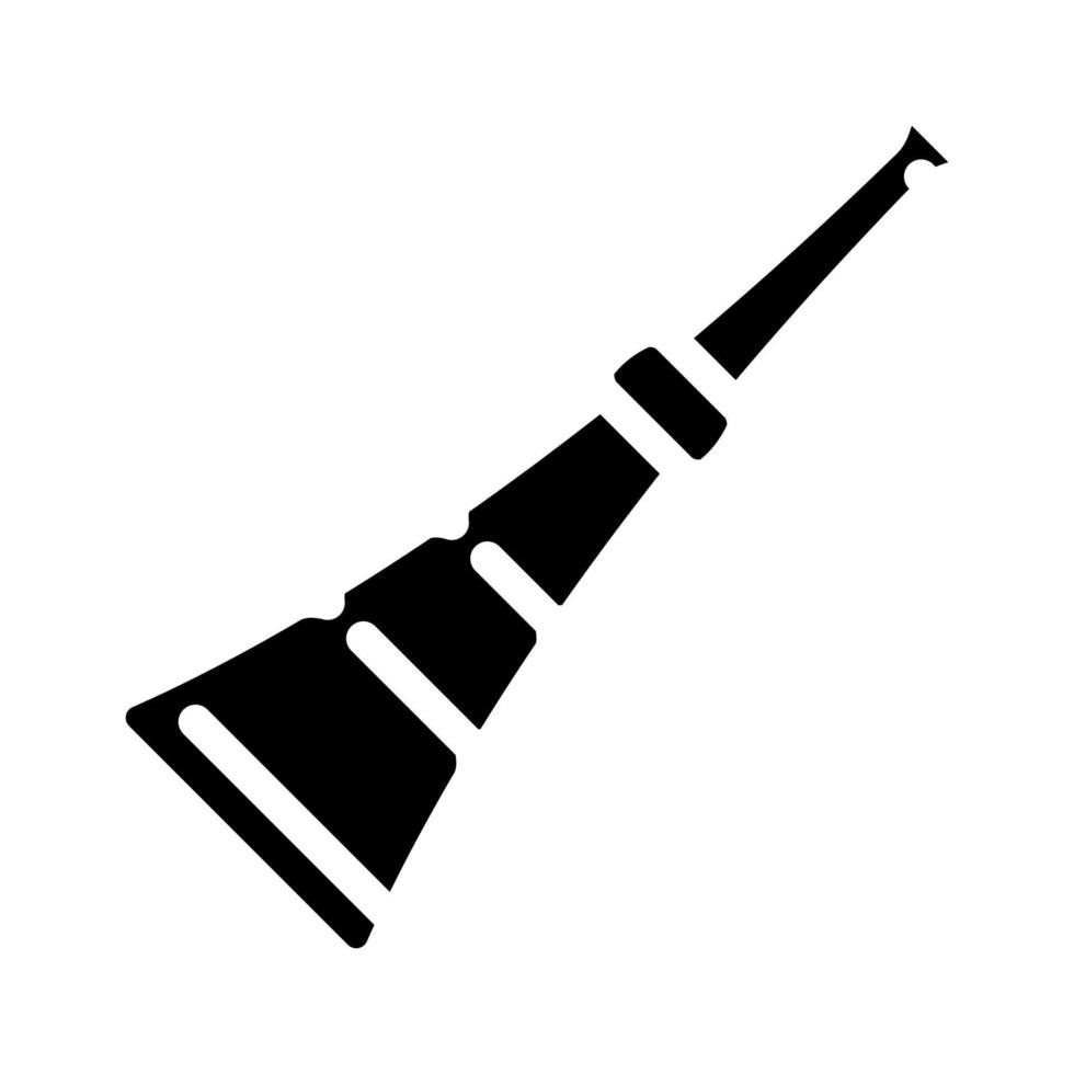 fipple flauta glifo icono vector ilustración