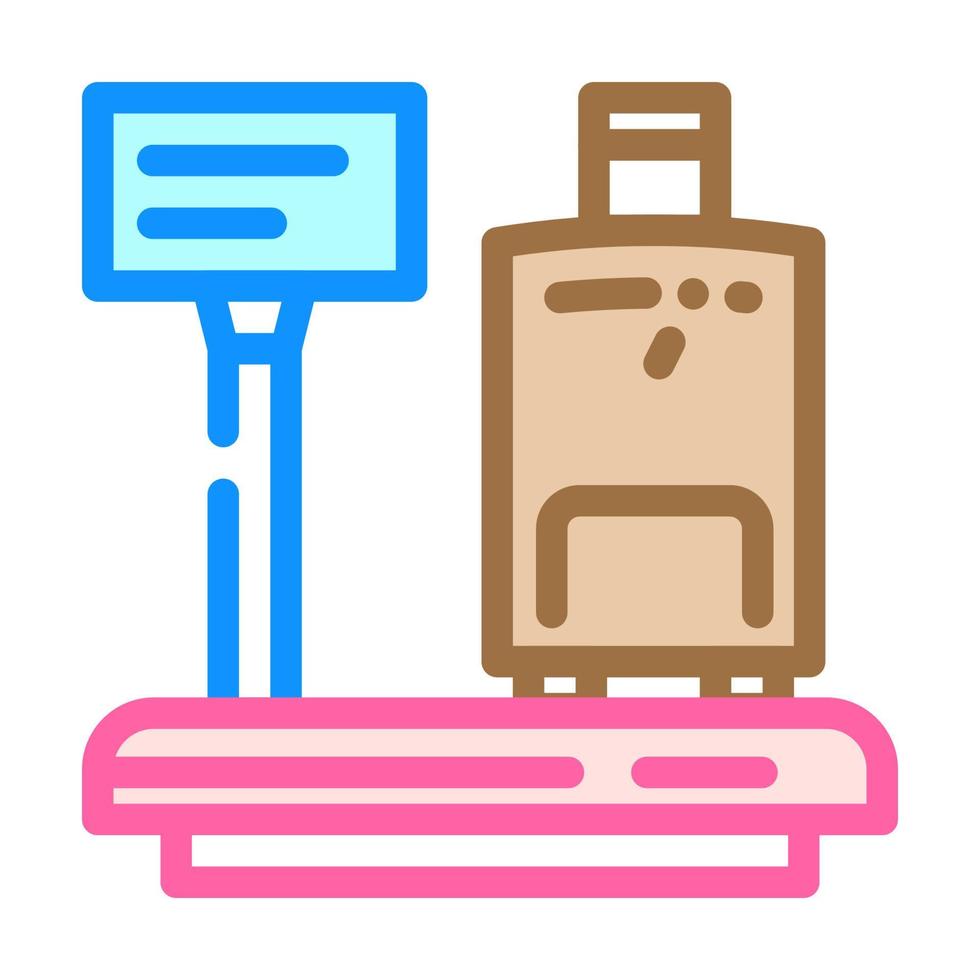 scales airport equipment color icon vector illustration