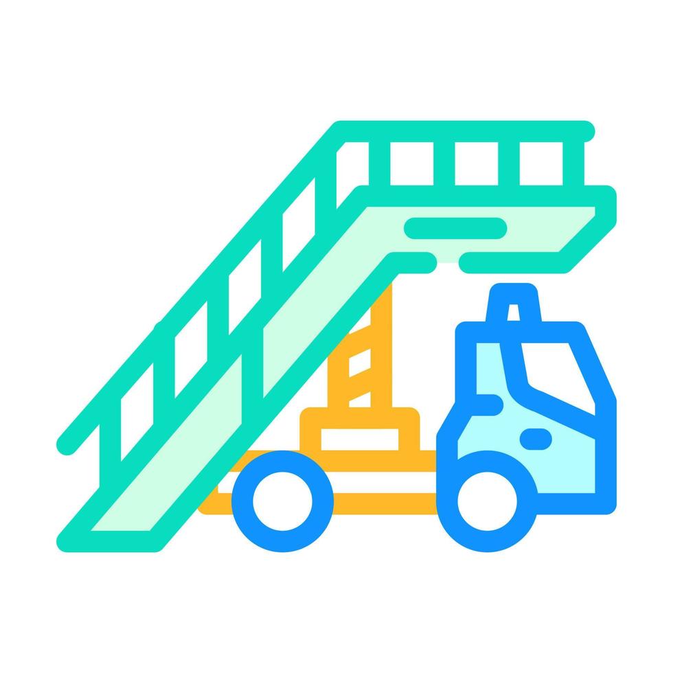 ladder airport equipment color icon vector illustration
