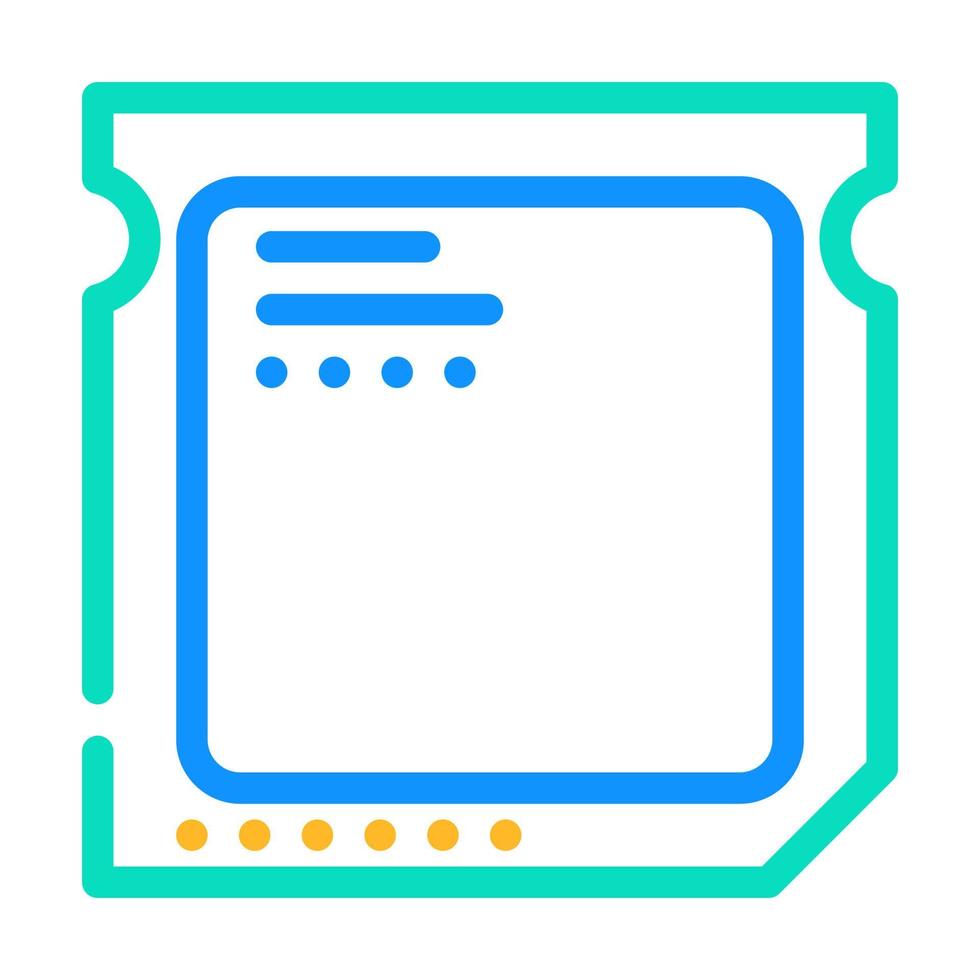 cpu computer detail color icon vector illustration