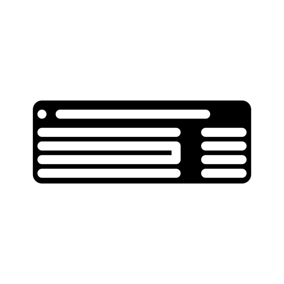 keyboard computer glyph icon vector illustration