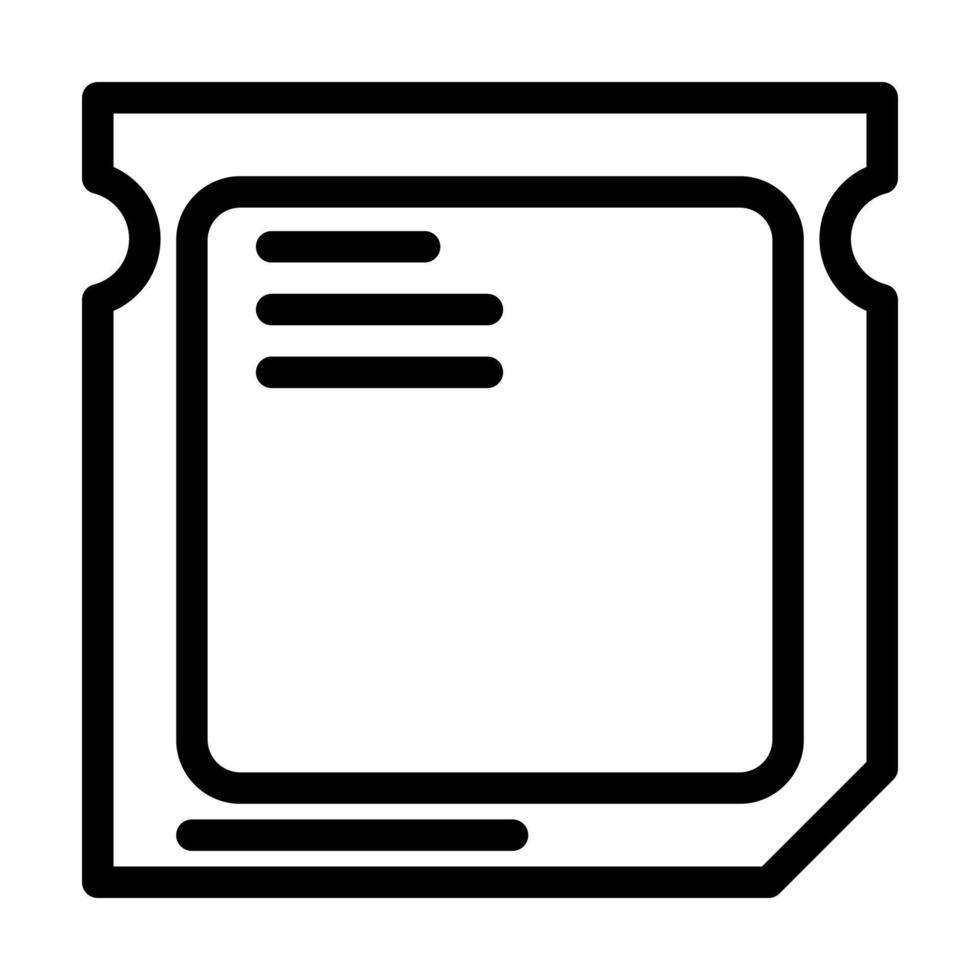 cpu computadora detalle línea icono vector ilustración