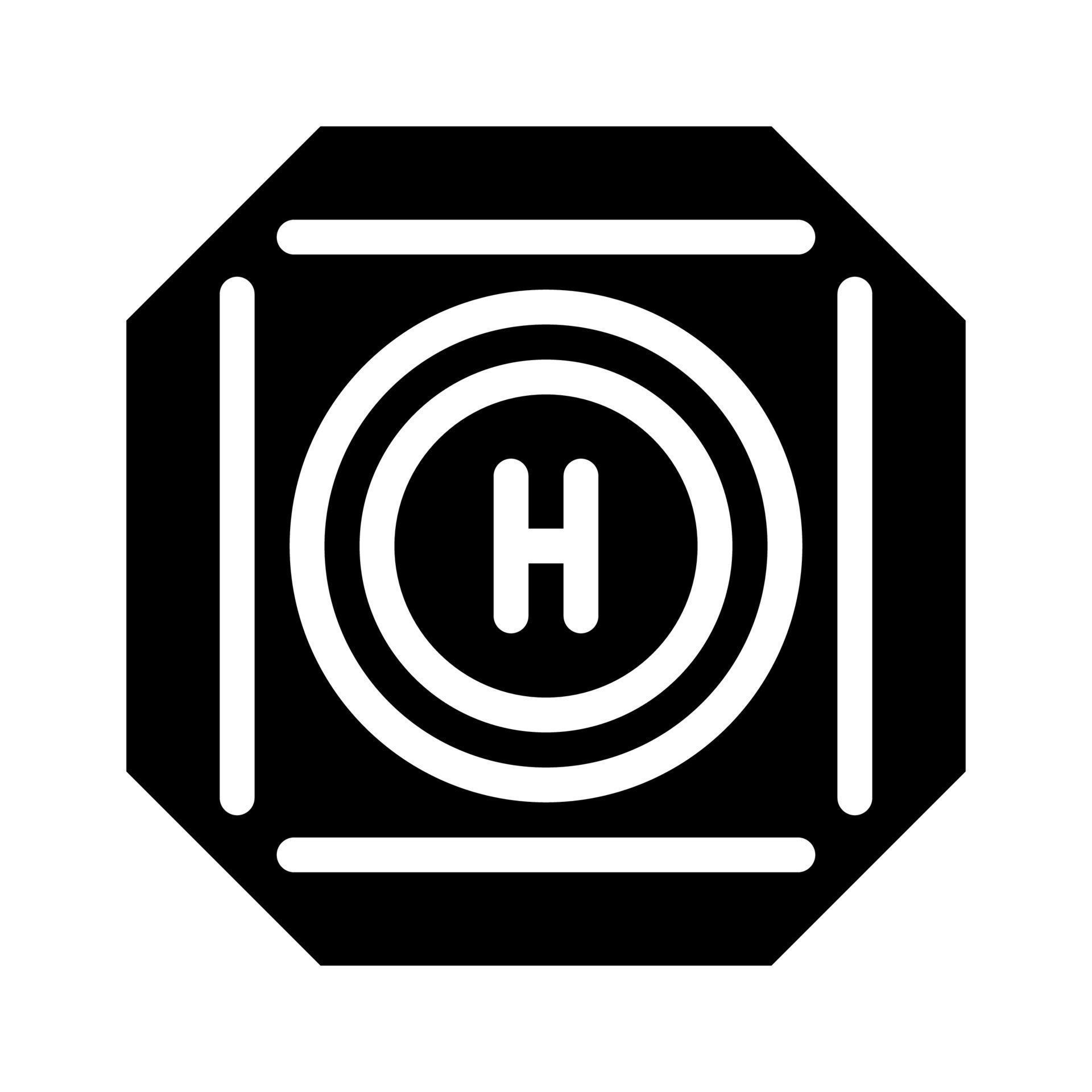 helicopter pad glyph icon vector illustration 17315583 Vector Art at