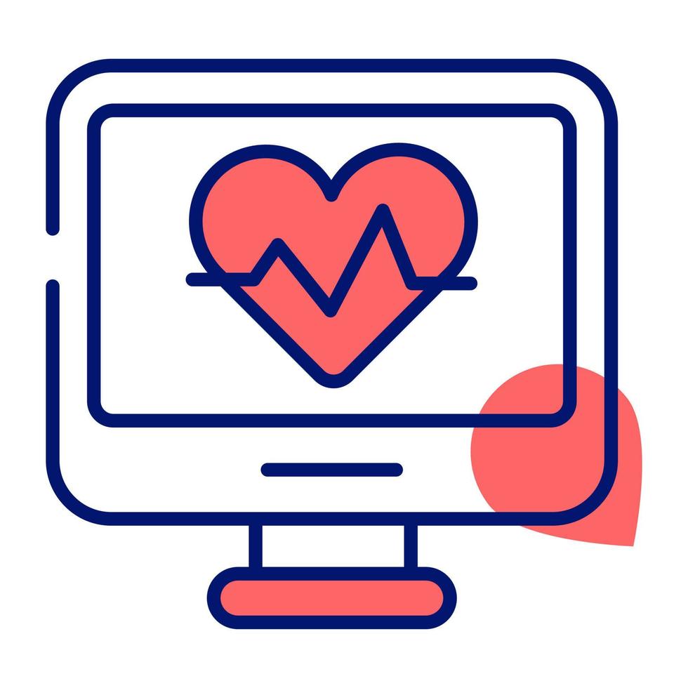 An icon of health monitor in modern style, pulse monitor 17315597