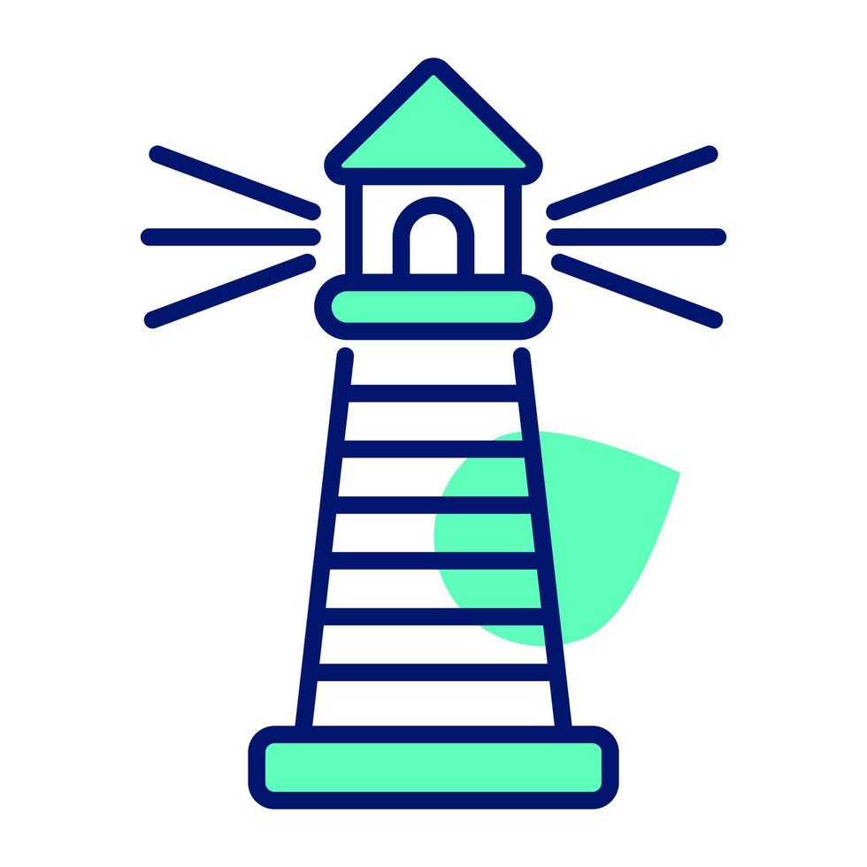 Lighthouse icon in modern style, premium vector of sea navigation