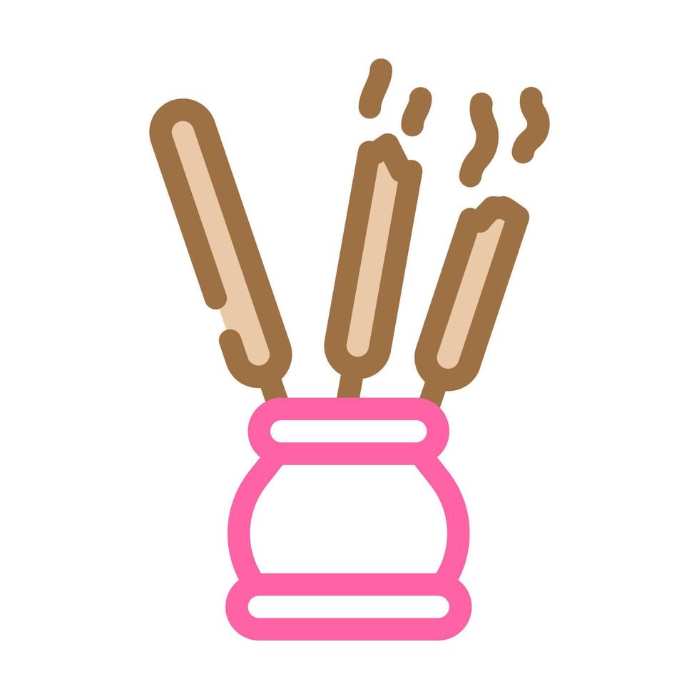 aroma therapy meditation color icon vector illustration