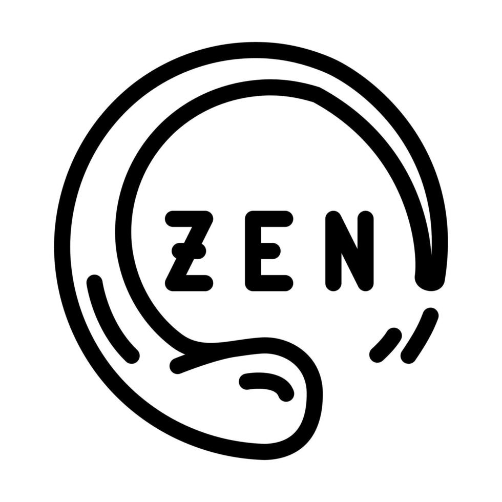 zen meditation line icon vector illustration