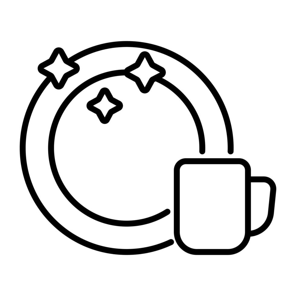 Dishwashing vector design in modern and trendy style