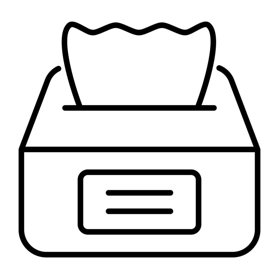 Tissue box vector design, trendy icon of hygiene napkin