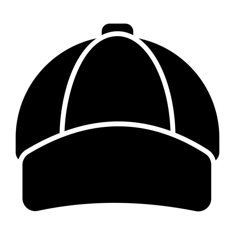 An icon of p cap in modern style, sports accessory vector 17315730