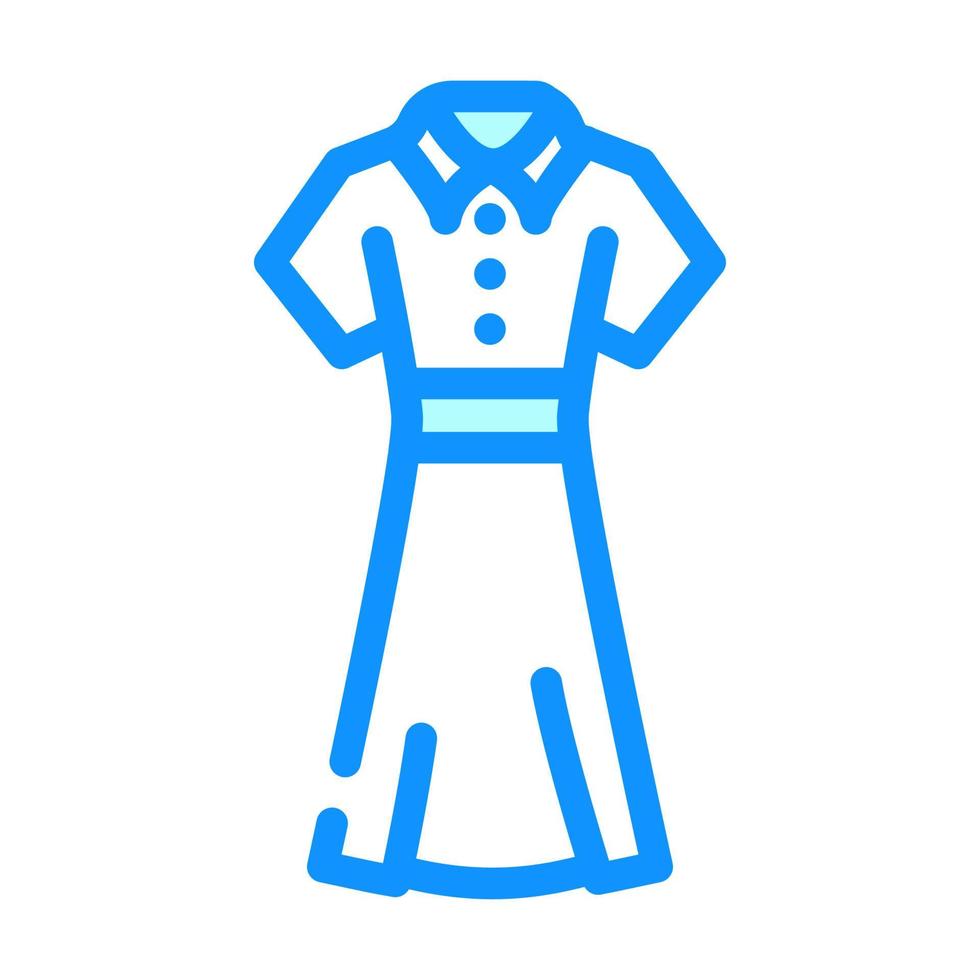 vestidos día e icono de color casual ilustración vectorial vector