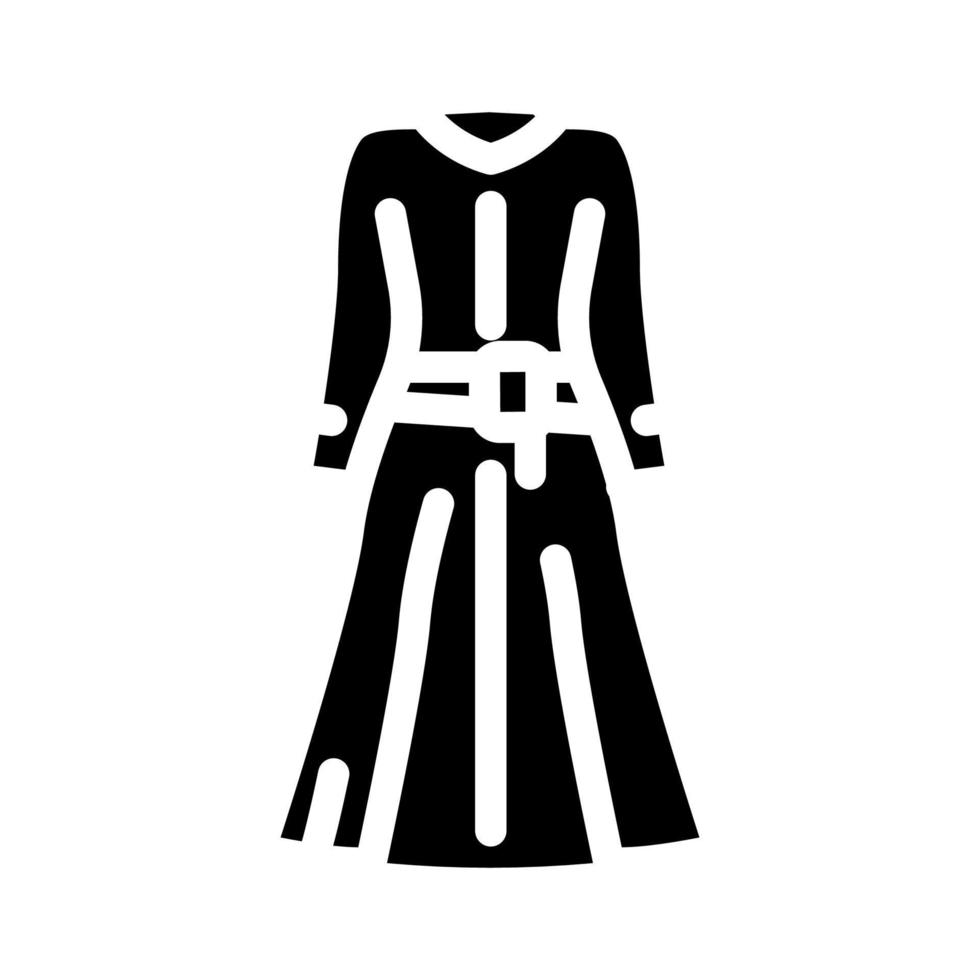 vestidos ropa de trabajo glifo icono vector ilustración
