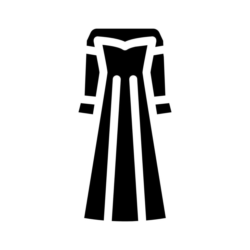 dresses evening gowns glyph icon vector illustration