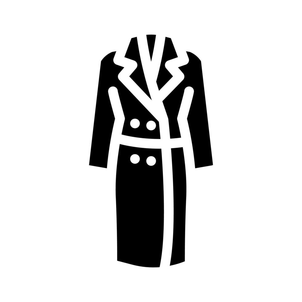 abrigos moda prenda glifo icono vector ilustración