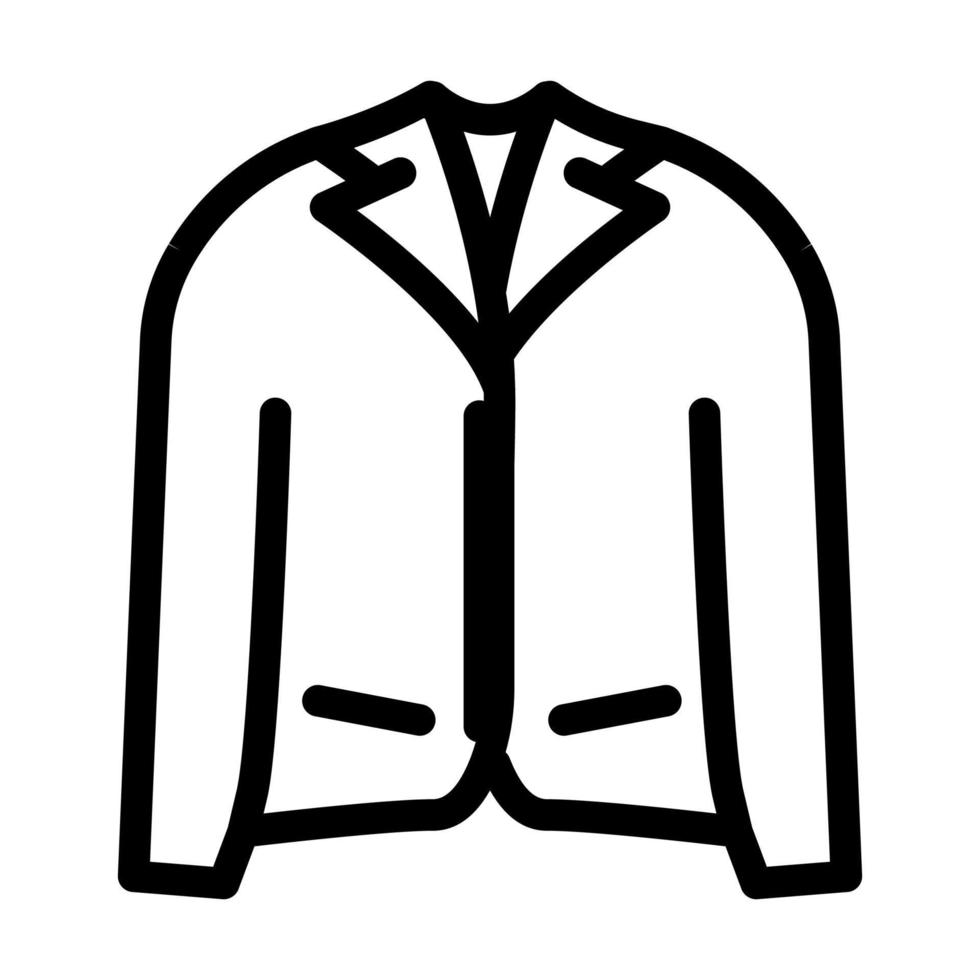 ilustración de vector de icono de línea de ropa de chaqueta