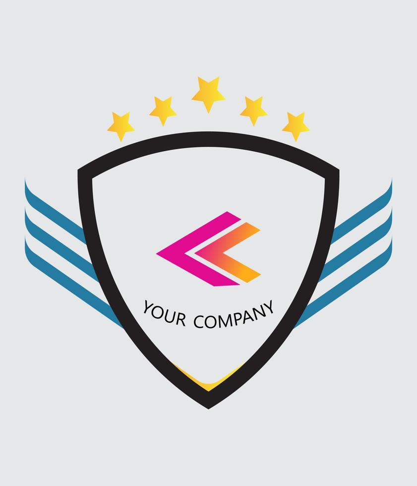 geometric with linear style logo vector logo