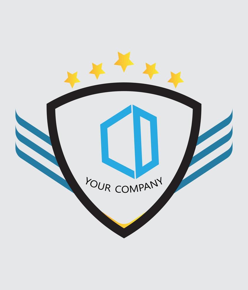 geometric with linear style logo vector logo