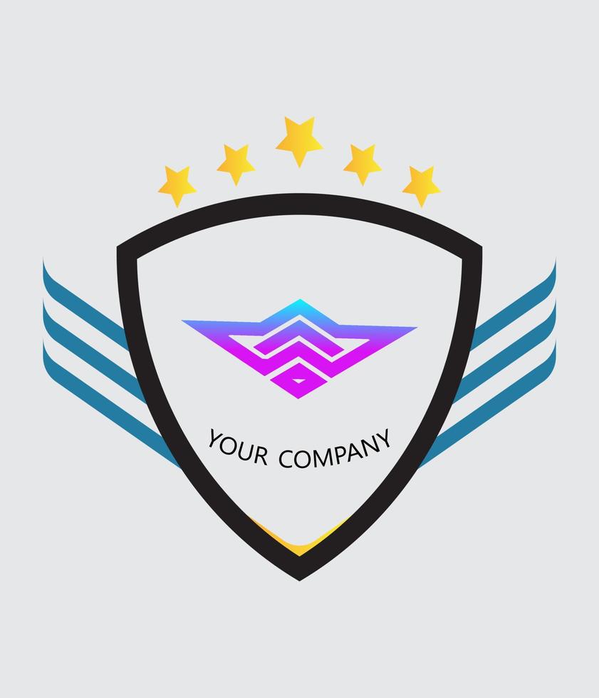 geometric with linear style logo vector logo