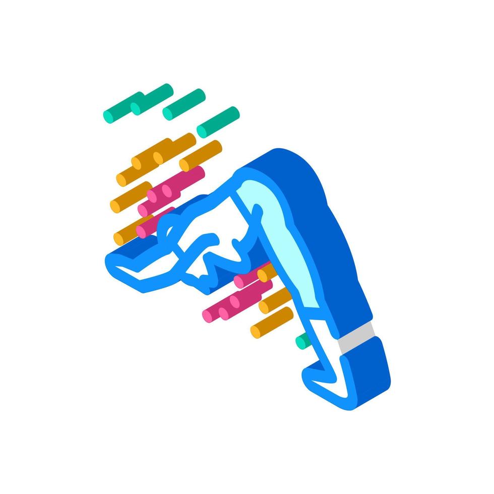 movement meditation isometric icon vector illustration