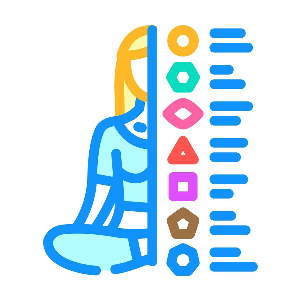 spiritual meditation color icon vector illustration