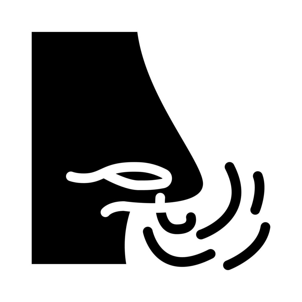 breath meditation glyph icon vector illustration