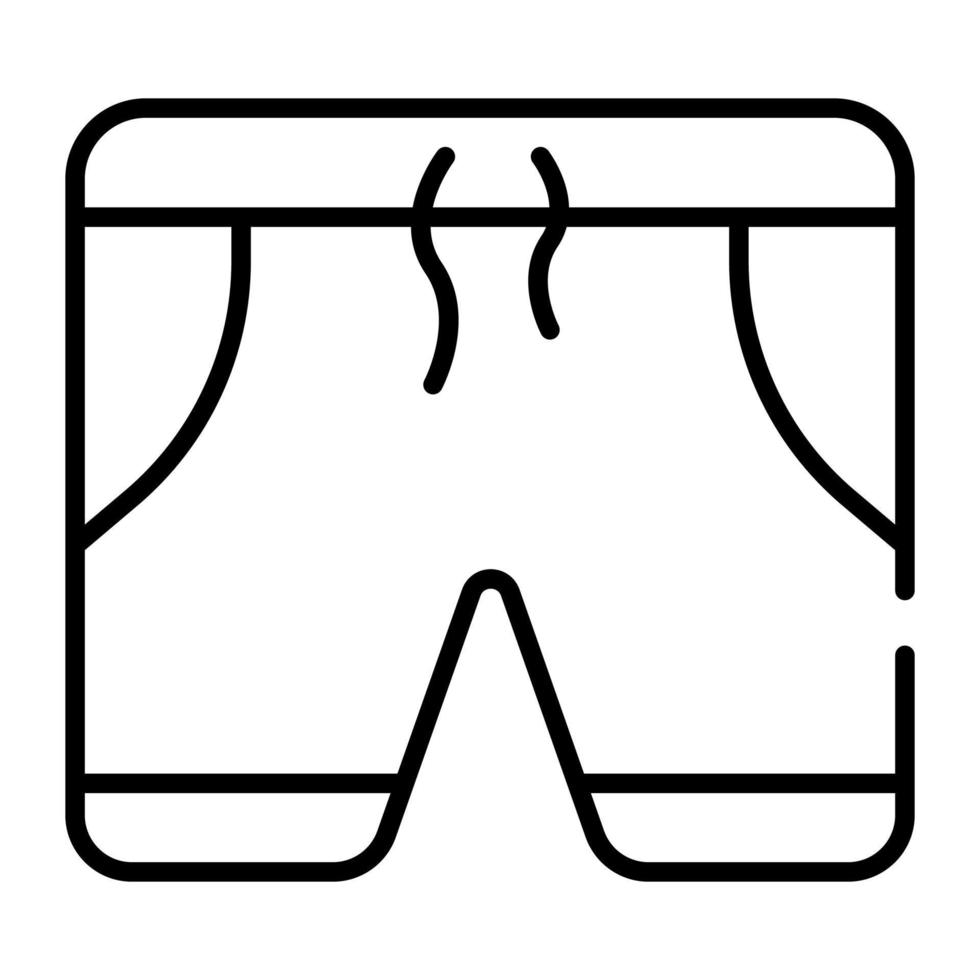 Shorts icon in modern style, beachwear vector