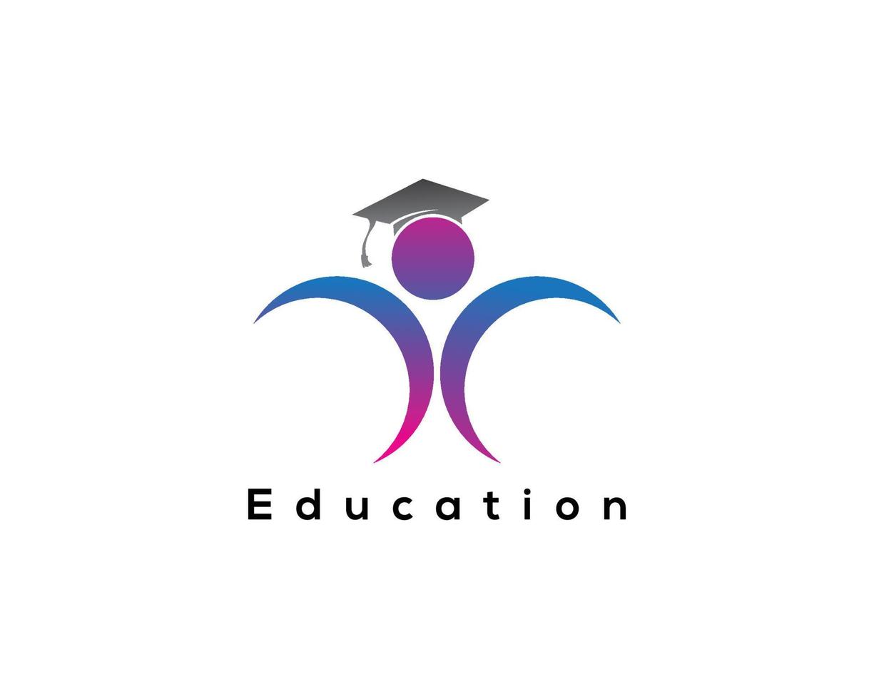 Creative education shape logo design icon. vector