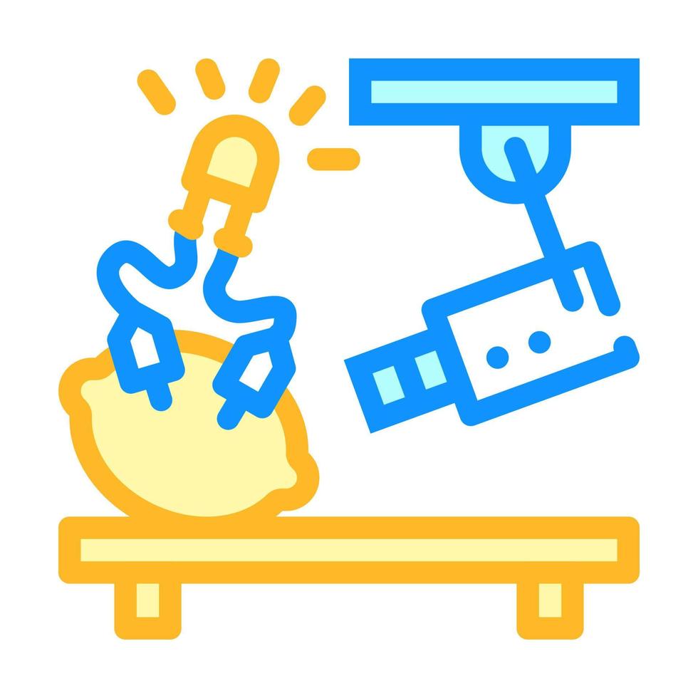 physics experiment video lesson color icon vector illustration