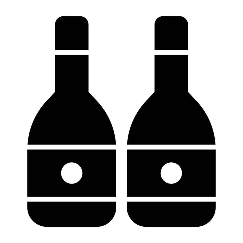 Wine bottles vector design in editable style, alcoholic drink
