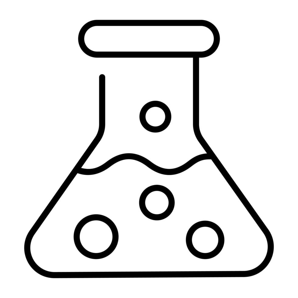Flask icon design, laboratory research concept vector