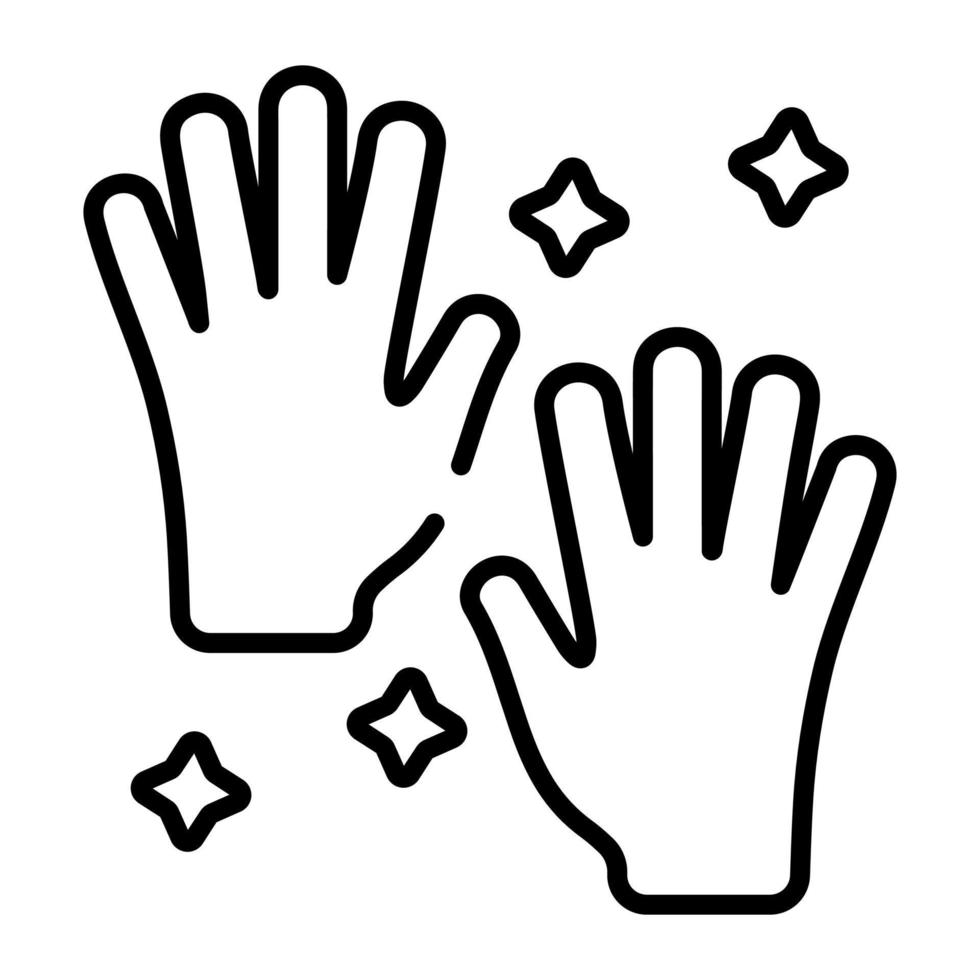 guantes de limpieza diseño vectorial aislado sobre fondo blanco vector