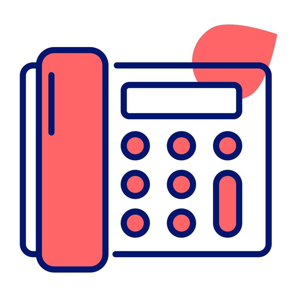 A vector design of telephone, icon of vintage landline