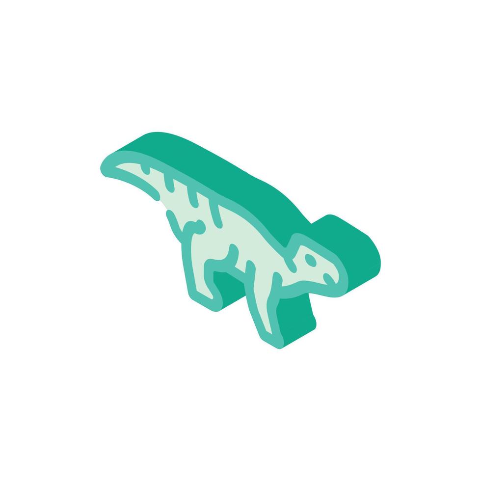 aurora ceratops dinosaur isometric icon vector illustration