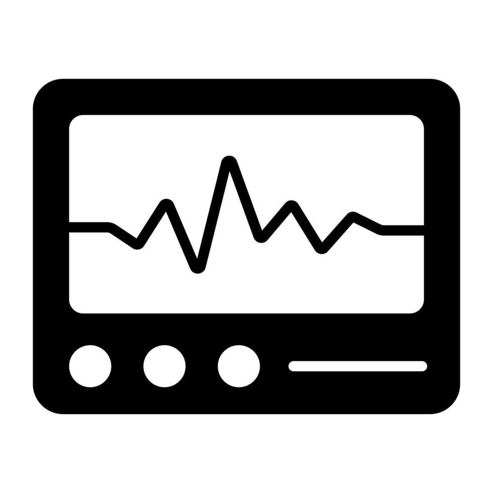 equipo médico para monitorear los latidos del corazón, máquina de electrocardiograma vector