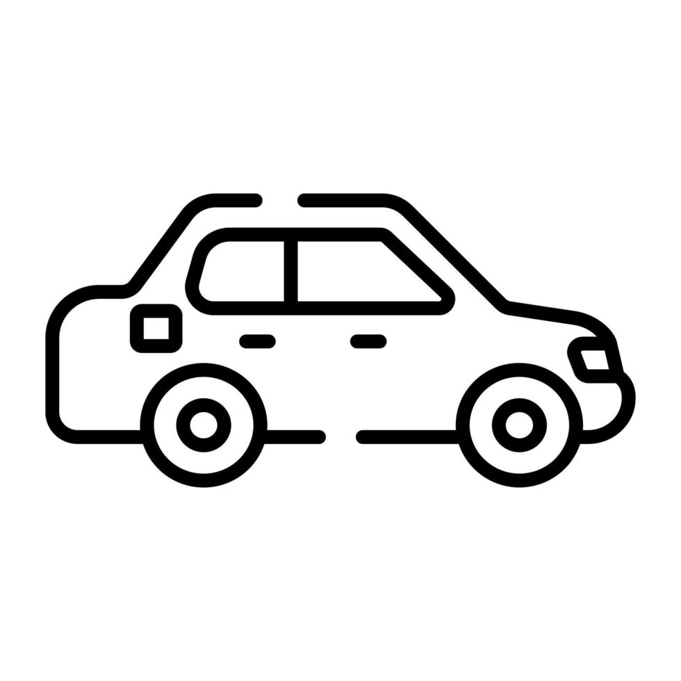 A customizable icon of car, concept of travel editable style vector