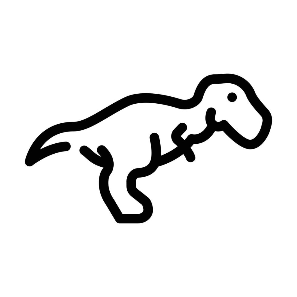 tyrannosaurus dinosaur line icon vector illustration sign