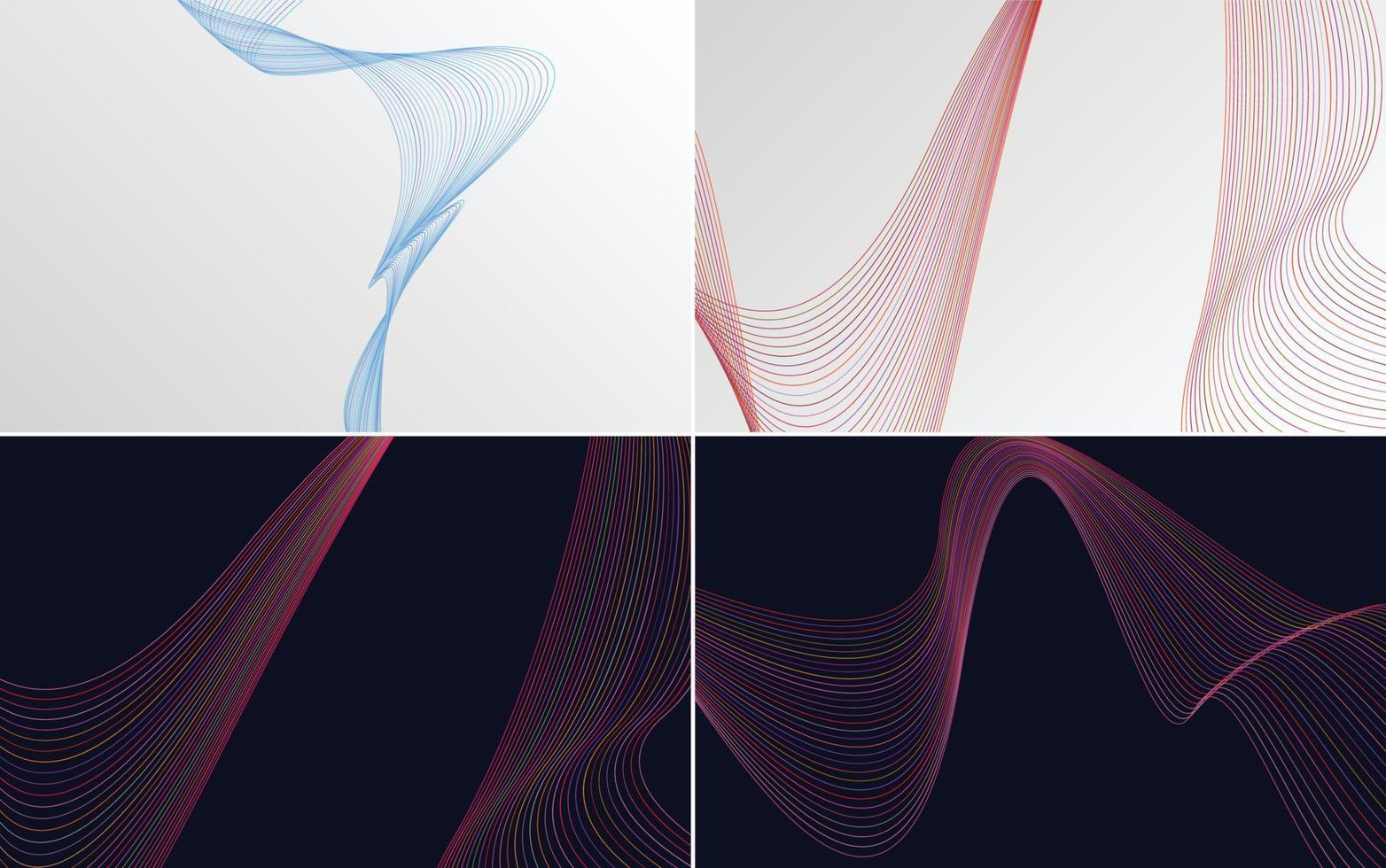 modern wave curve abstract presentation background Pack vector