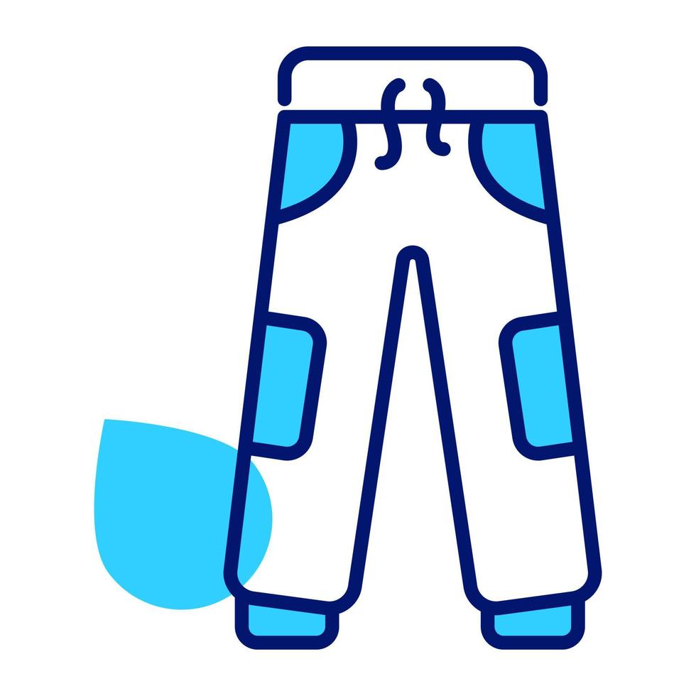 diseño de icono de vector de pantalones en estilo moderno y de moda