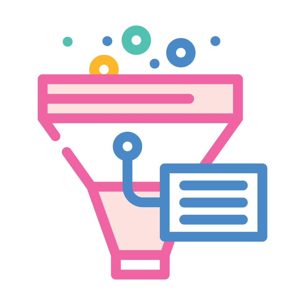 funnel filter data science color icon vector illustration 17316645