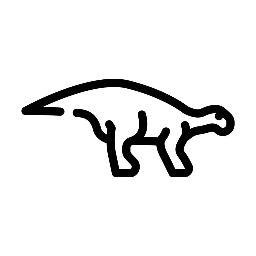 iguanodon dinosaur line icon vector illustration sign