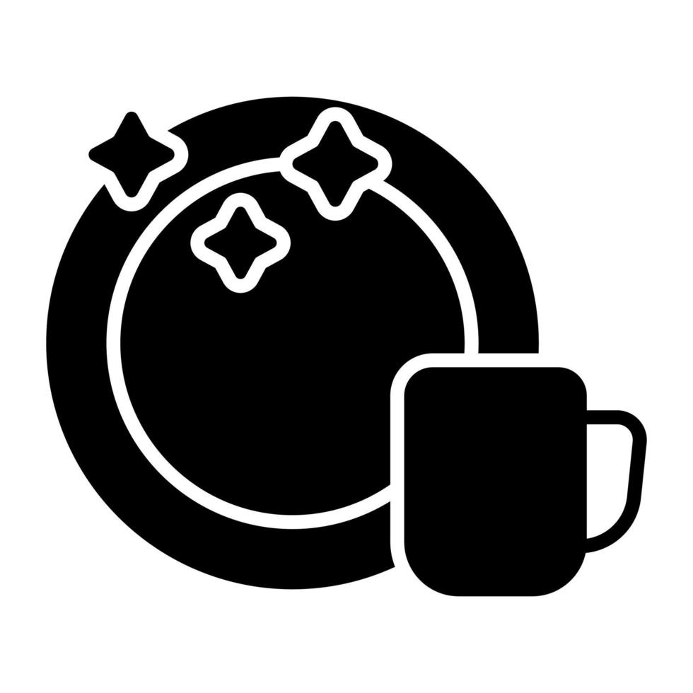 Dishwashing vector design in modern and trendy style