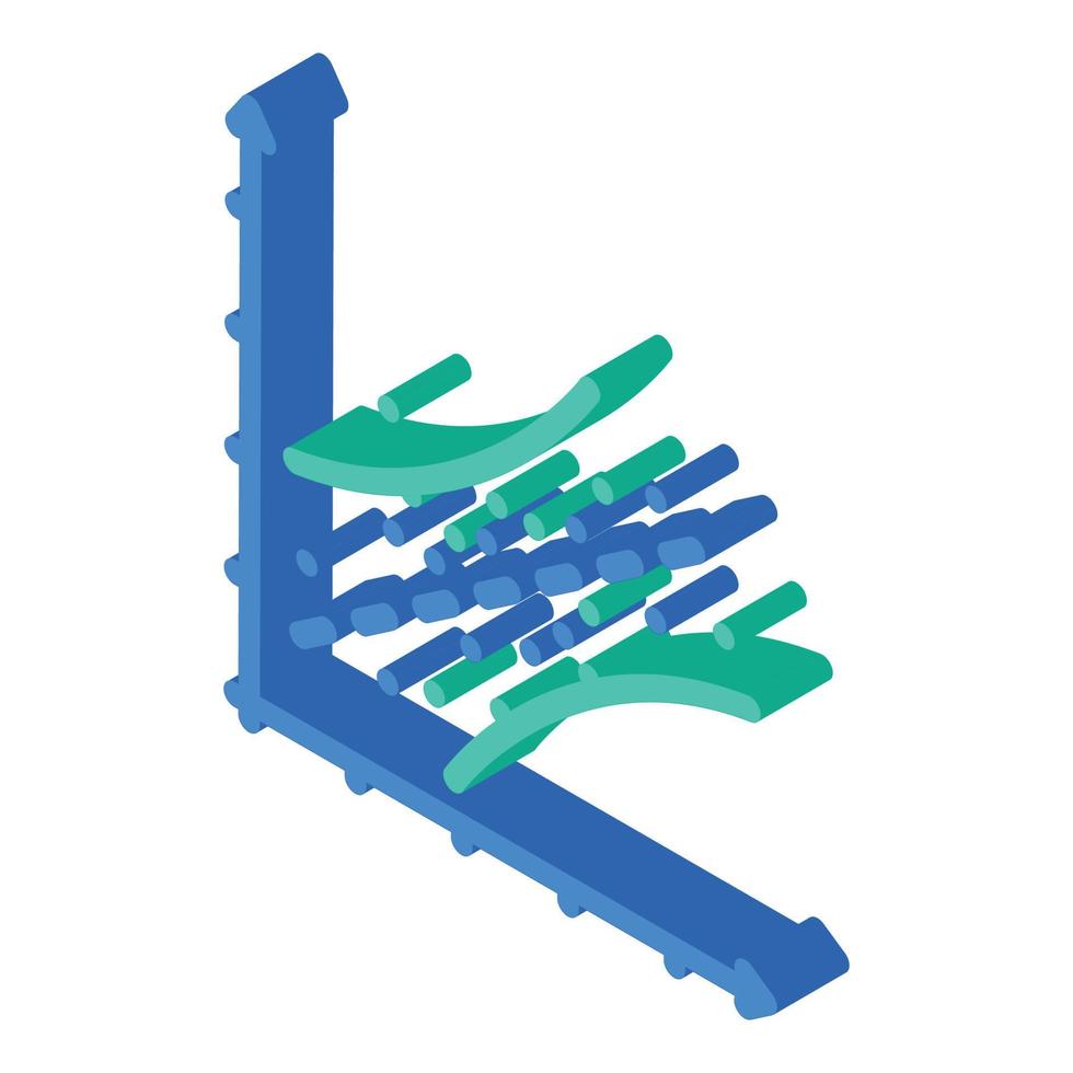 linear regression isometric icon vector illustration