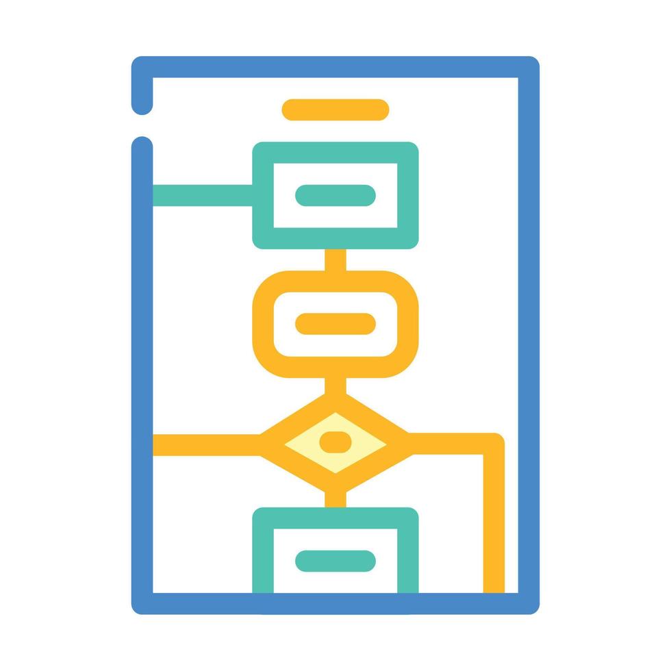 algorithm software data science color icon vector illustration