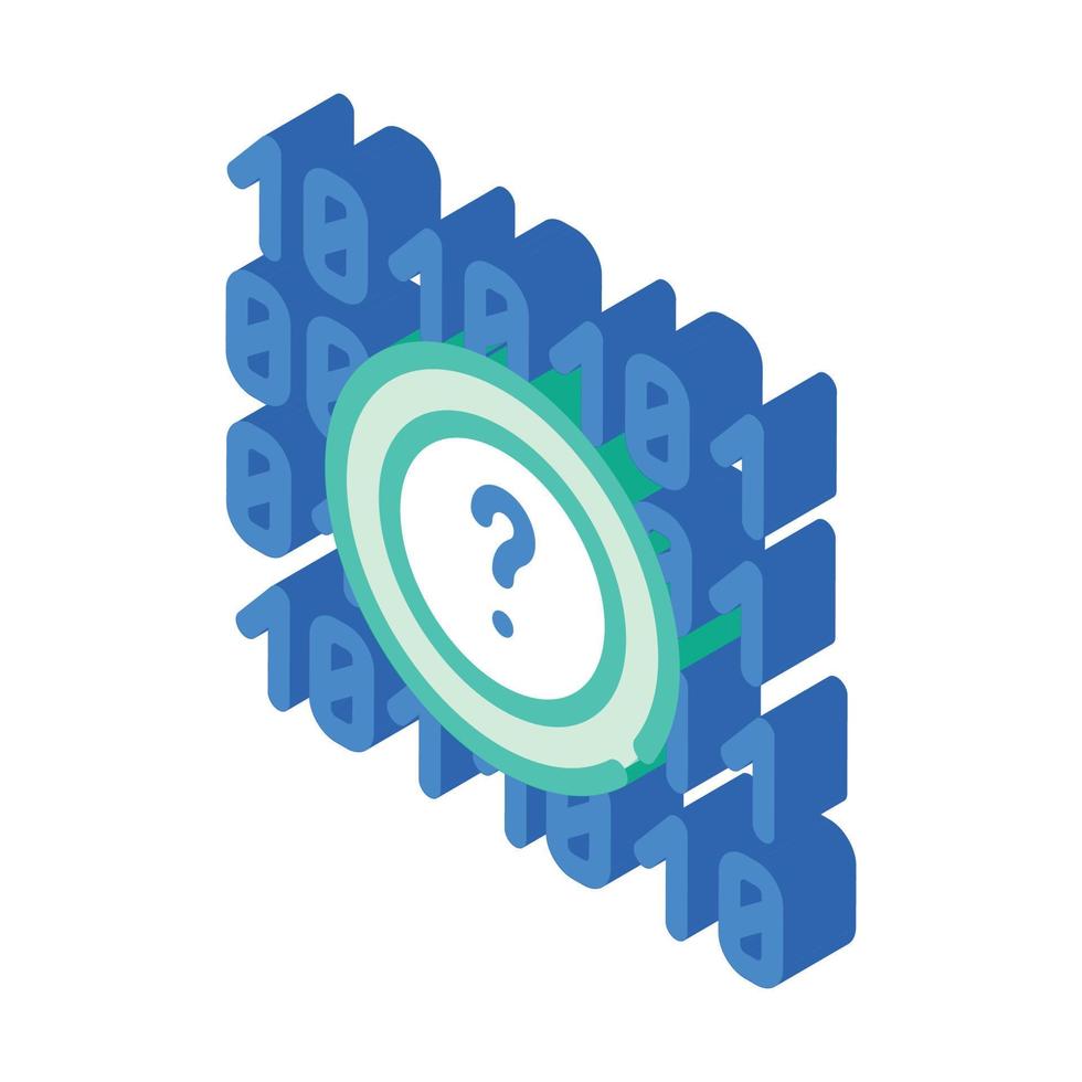 code data science isometric icon vector illustration